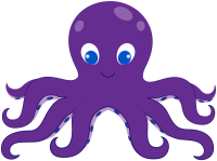 a purple octopus